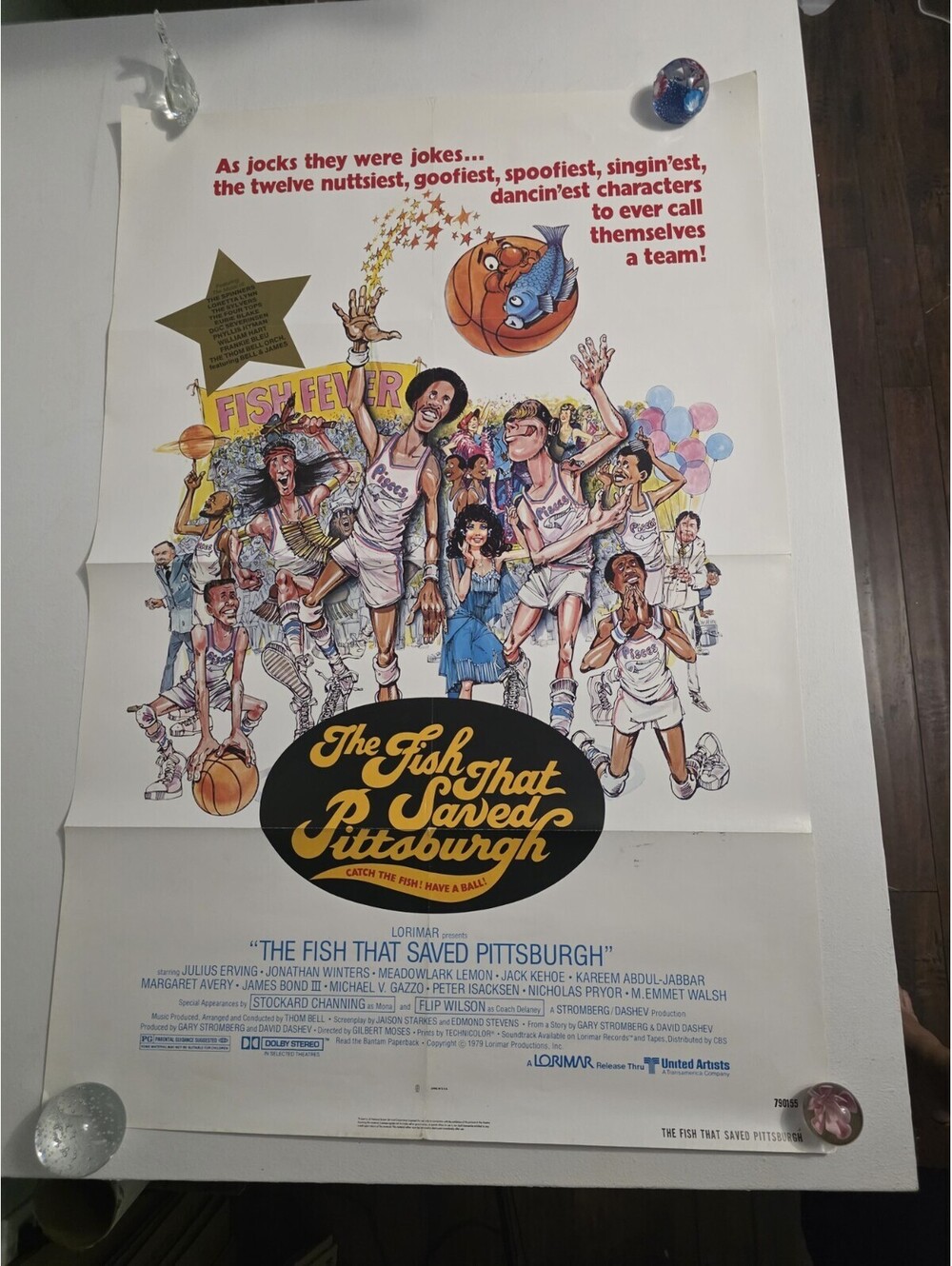 The Fish That Saved Pittsburgh (1979) OS Movie Poster 27x41 Dr. J Meadowlark NBA